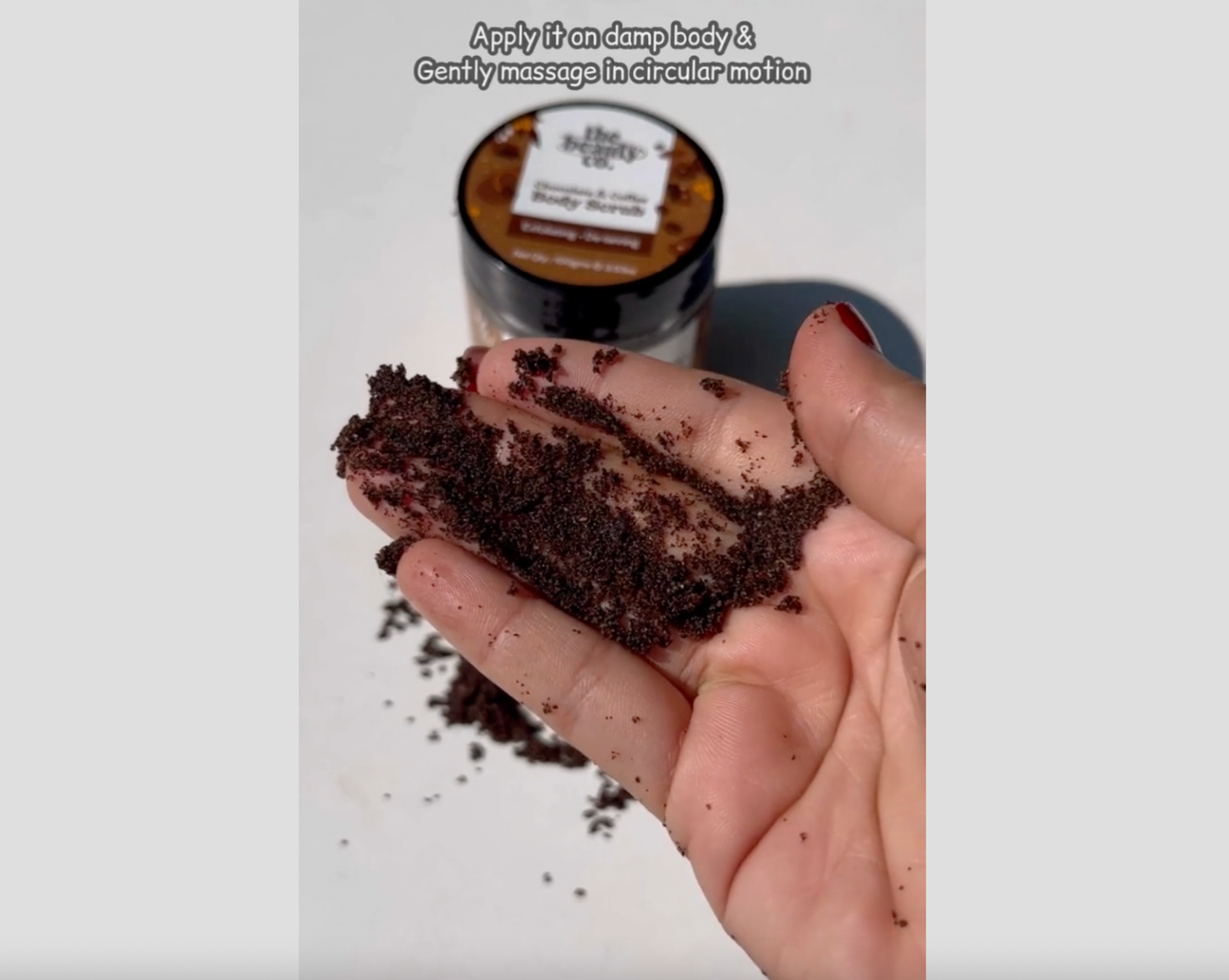 Load video: chocolate coffee body scrub