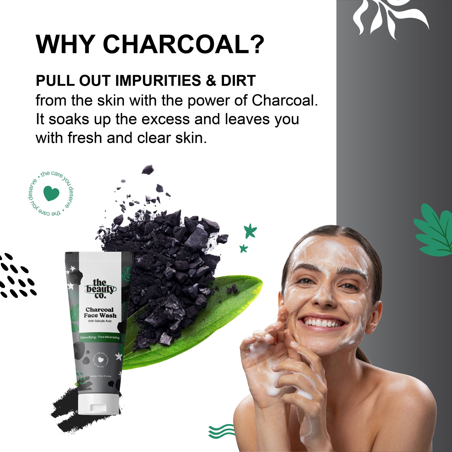 Charcoal Face Wash With Salicylic Acid For Pore Minimizing