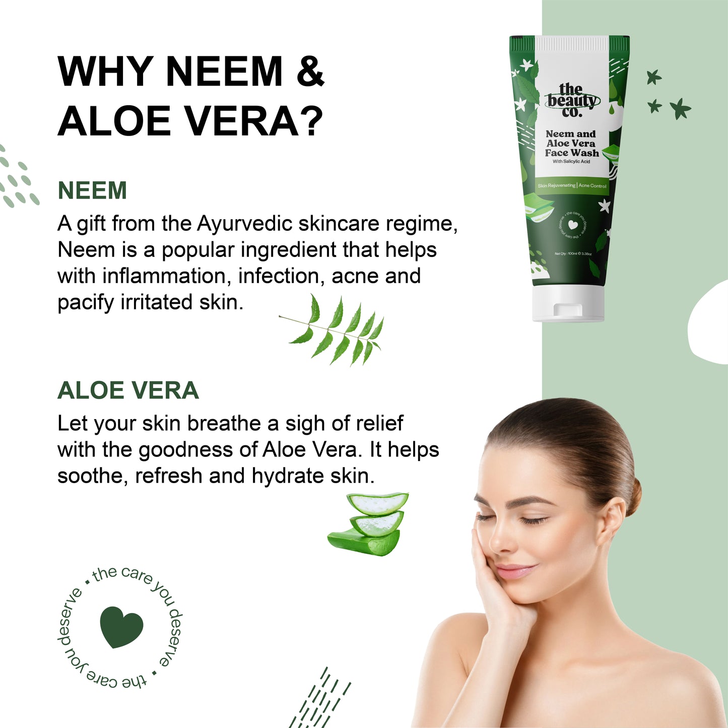 Neem & Aloe Vera Face Wash with Salicylic Acid For Skin Purifying
