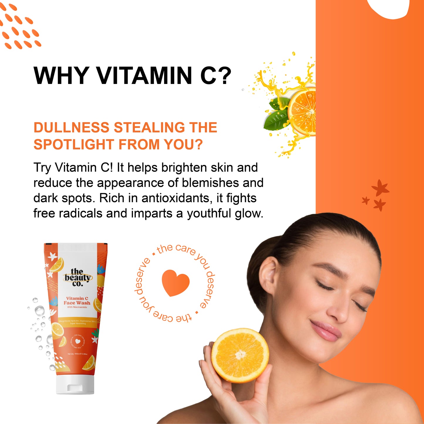 Vitamin C Face Wash With Niacinamide For Skin Brightening
