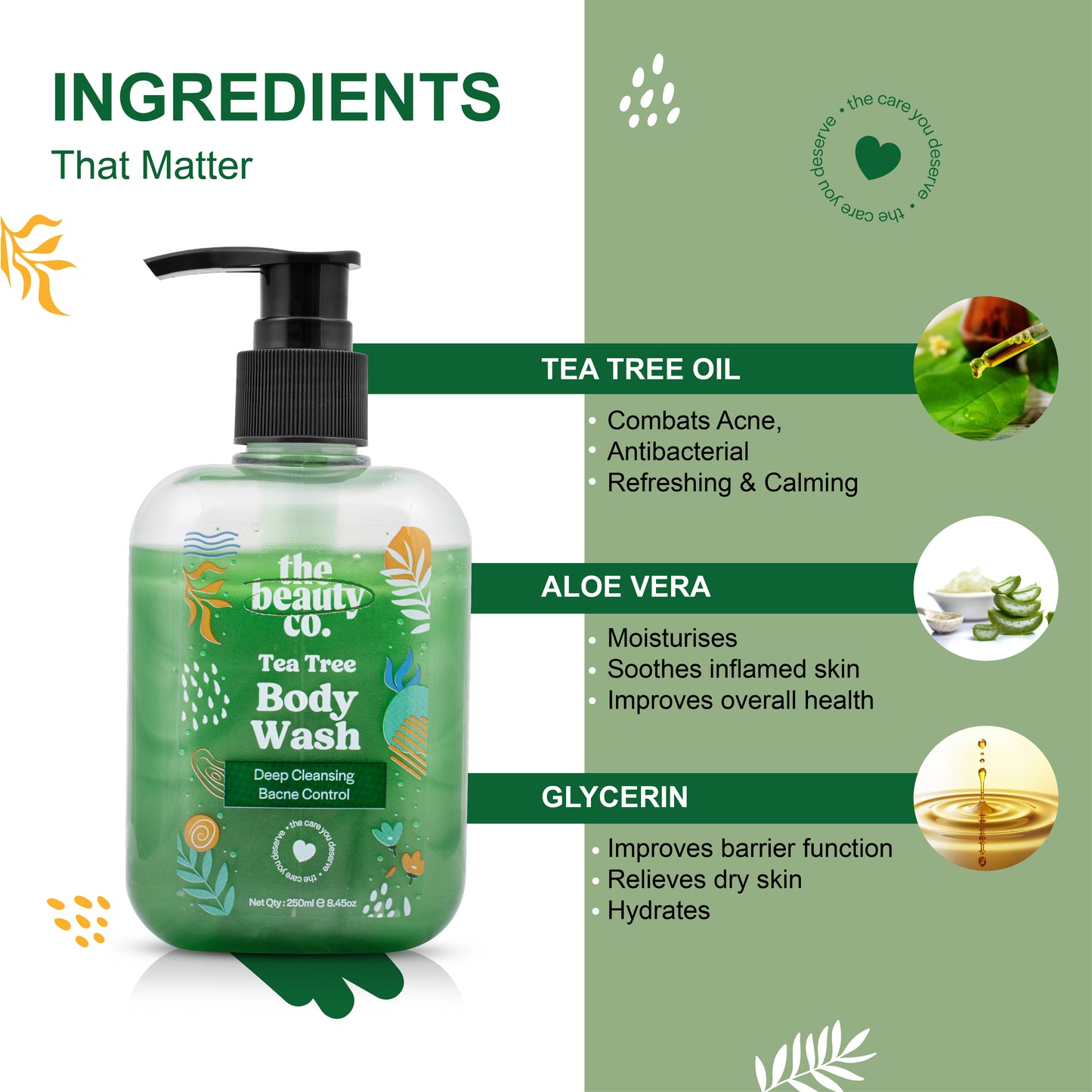 Tea Tree Body Wash For Bacne Control & Detoxifying