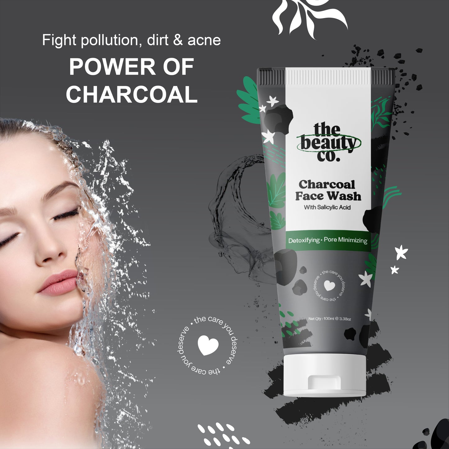 Charcoal Face Wash With Salicylic Acid For Pore Minimizing