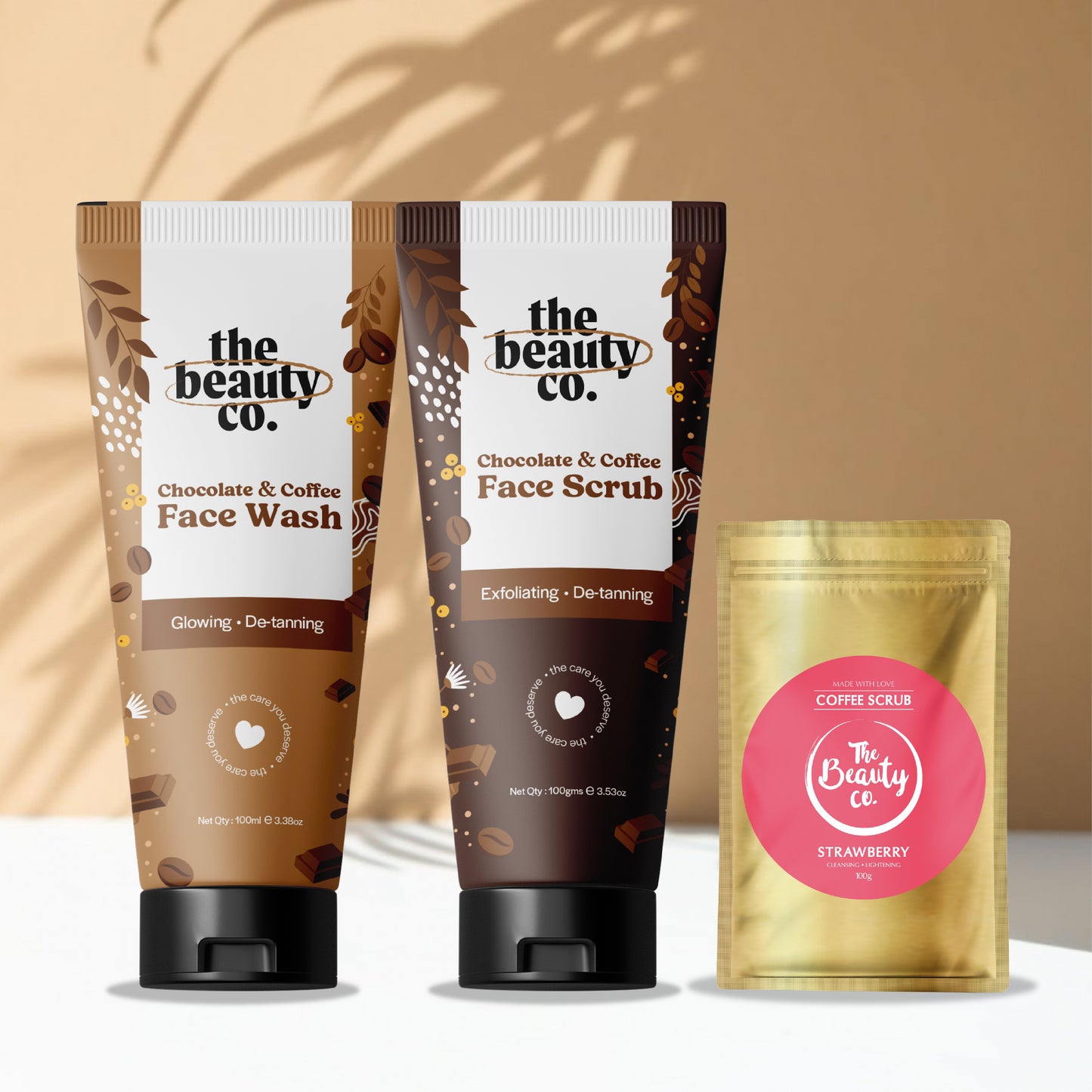 Choco Coffee Detan Essential- Face wash & Face scrub + Strawberry Scrub