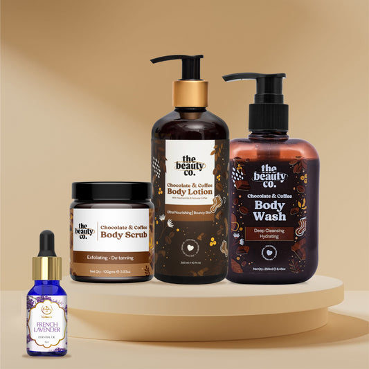 Choco Coffee Body Care Combo(3) + French Lavender Essential Oil