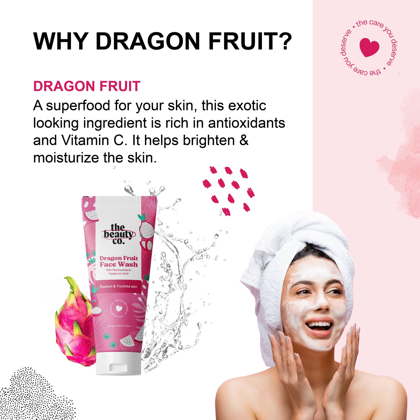 Dragon Fruit Face Wash With Niacinamide & Hyaluronic Acid