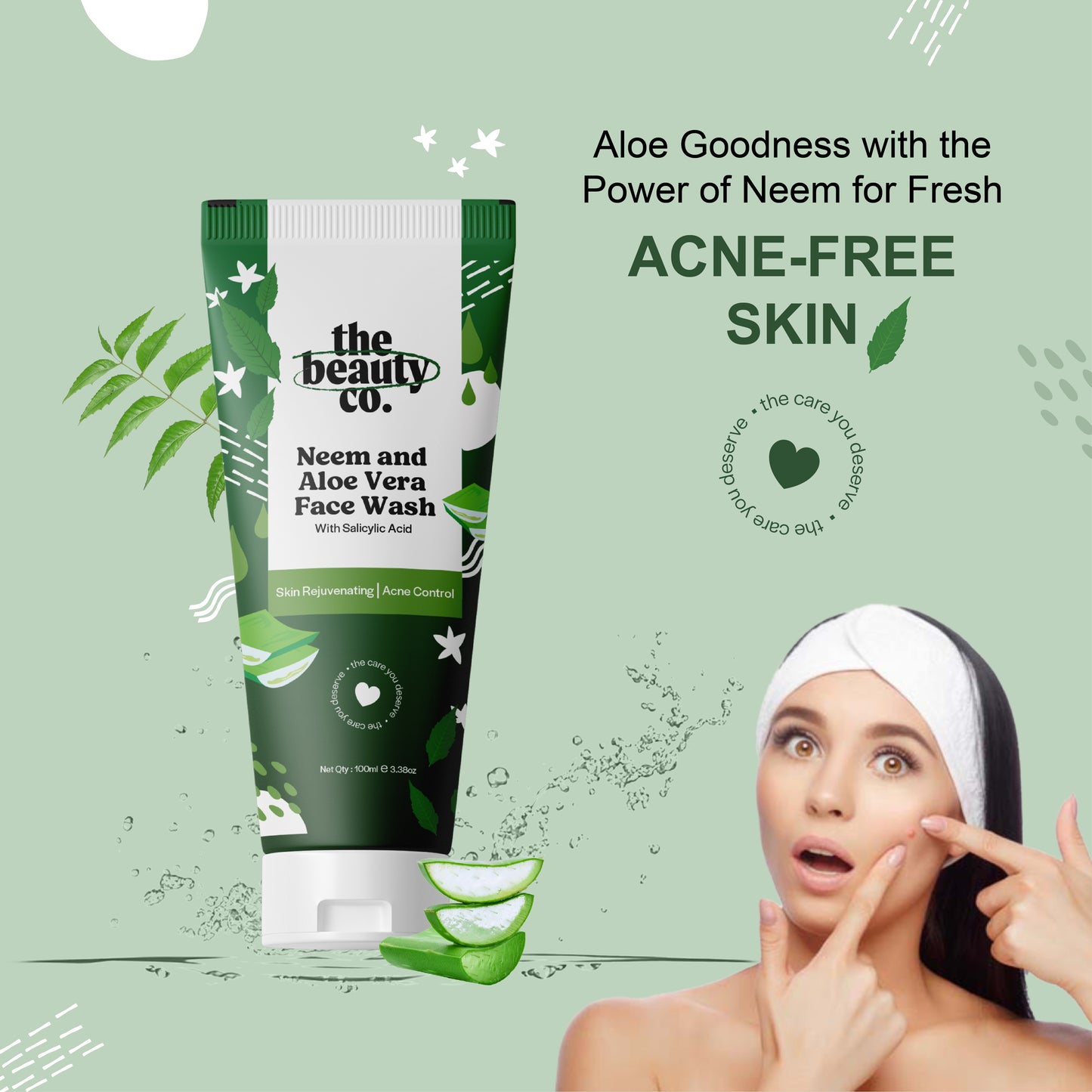 Neem & Aloe Vera Face Wash with Salicylic Acid For Skin Purifying