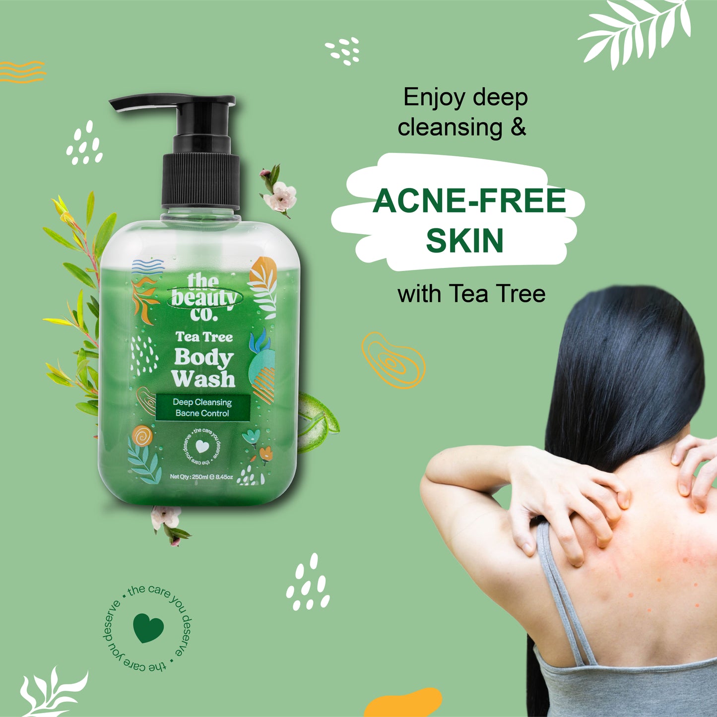 Tea Tree Body Wash For Bacne Control & Detoxifying