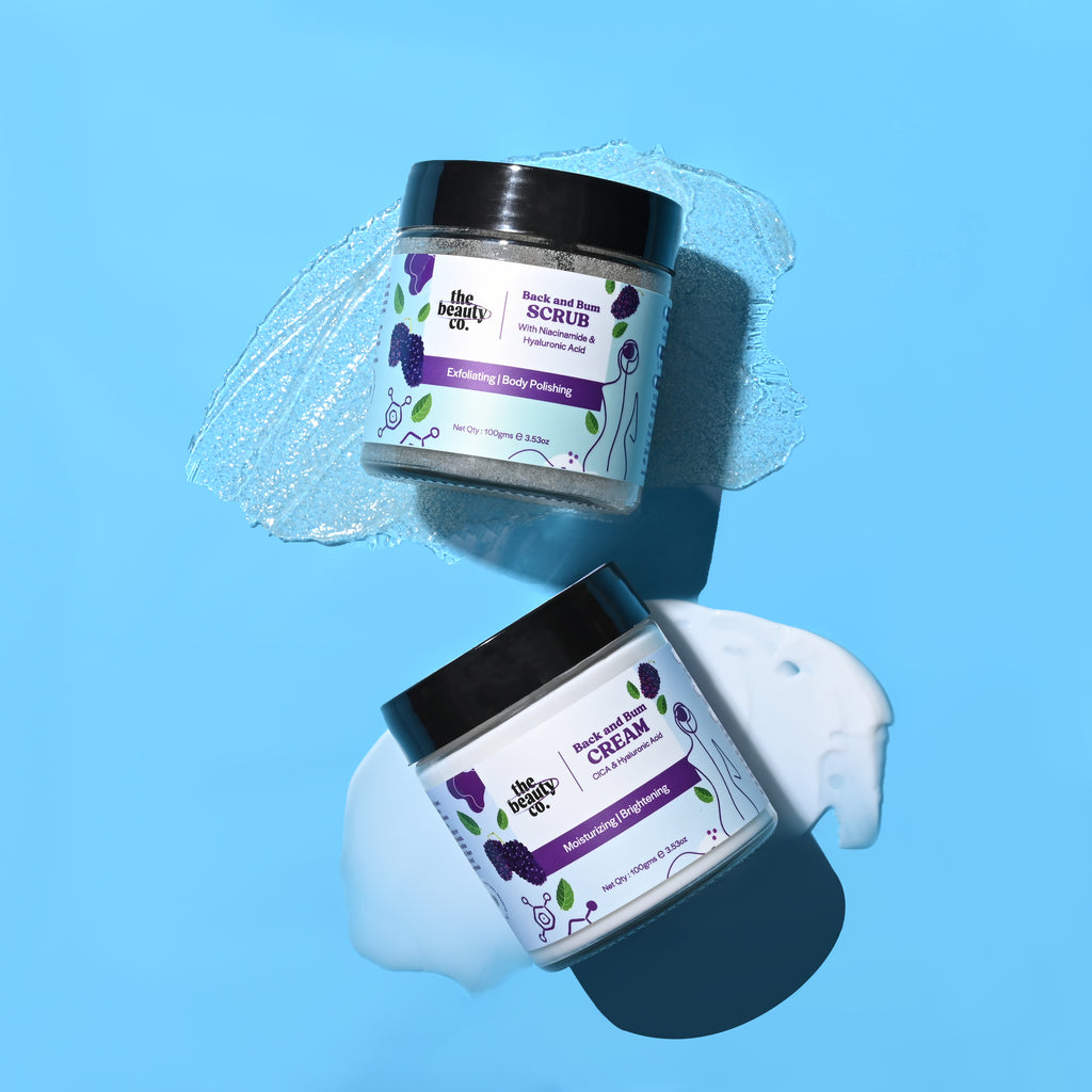 Body Care Essential Kit | Back and Bum Cream & Scrub + French Lavender Essential Oil
